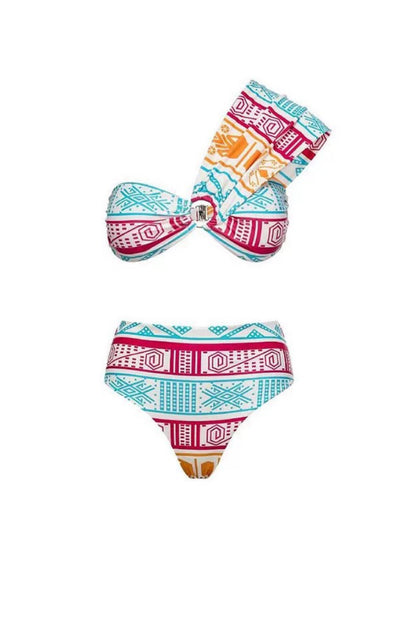 Printed Swimsuit With Skirt