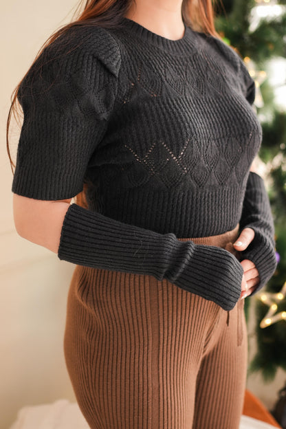 Alice Black Knitted Blouse