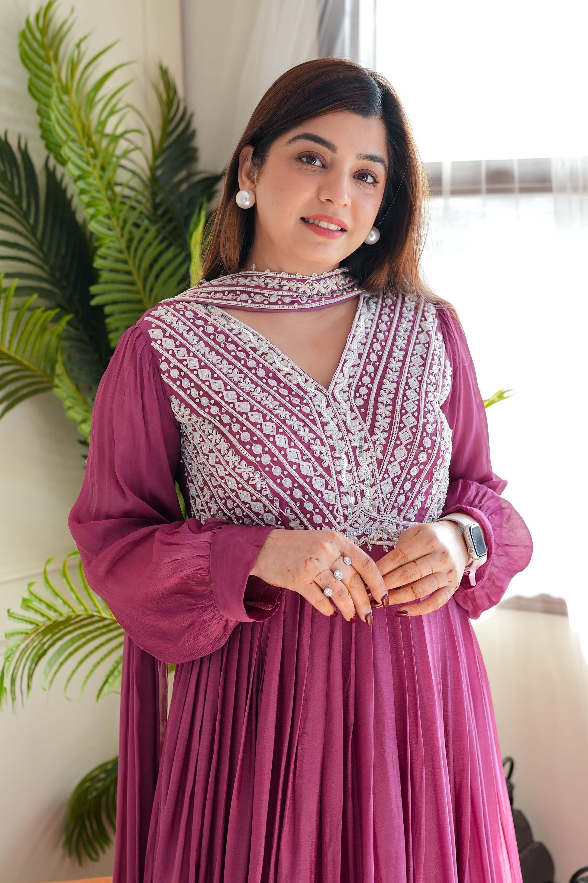 Keeya Pink Voluminous Anarkali