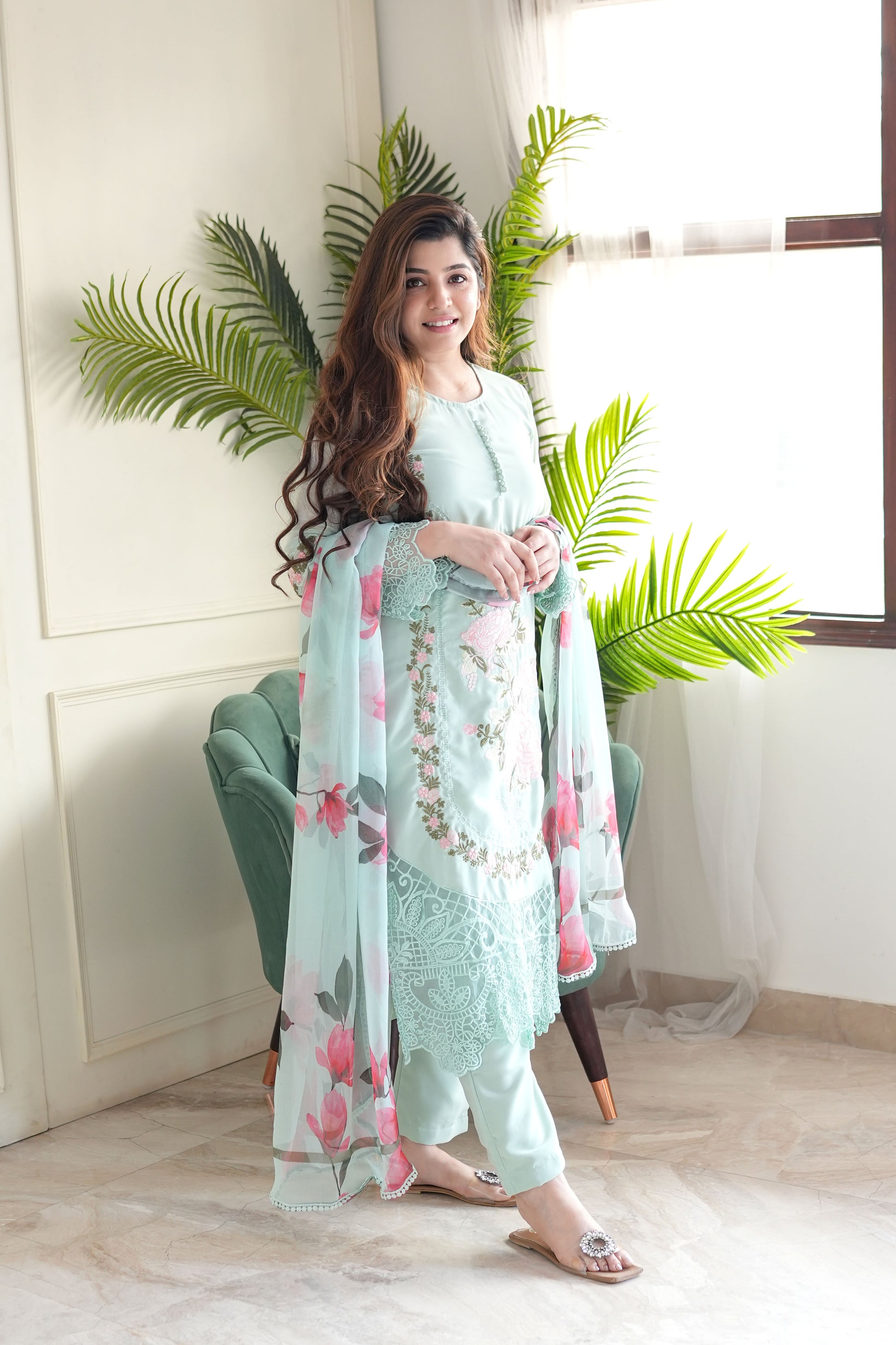 Noor Green Pakistani Suit Set