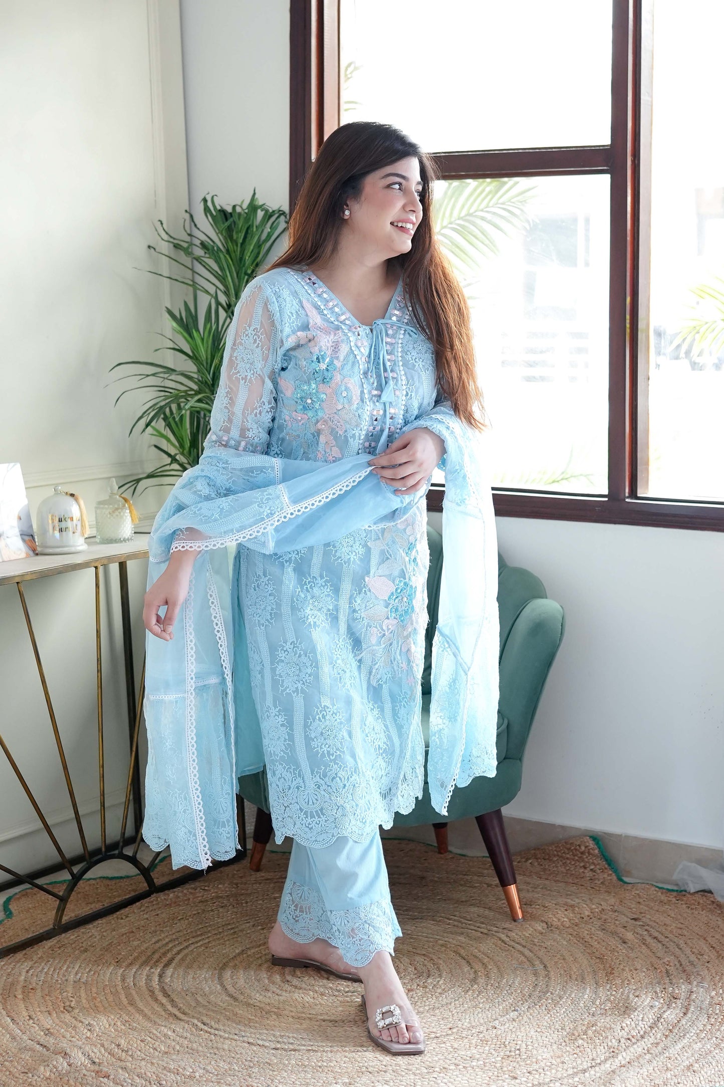 Zoya Blue Pakistani Suit Set