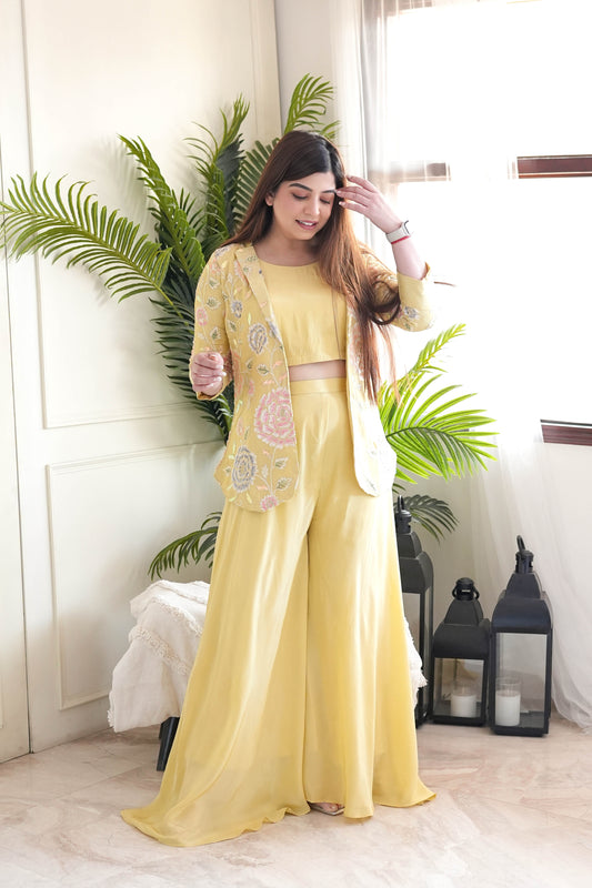 Beena Lemon Three Piece Set