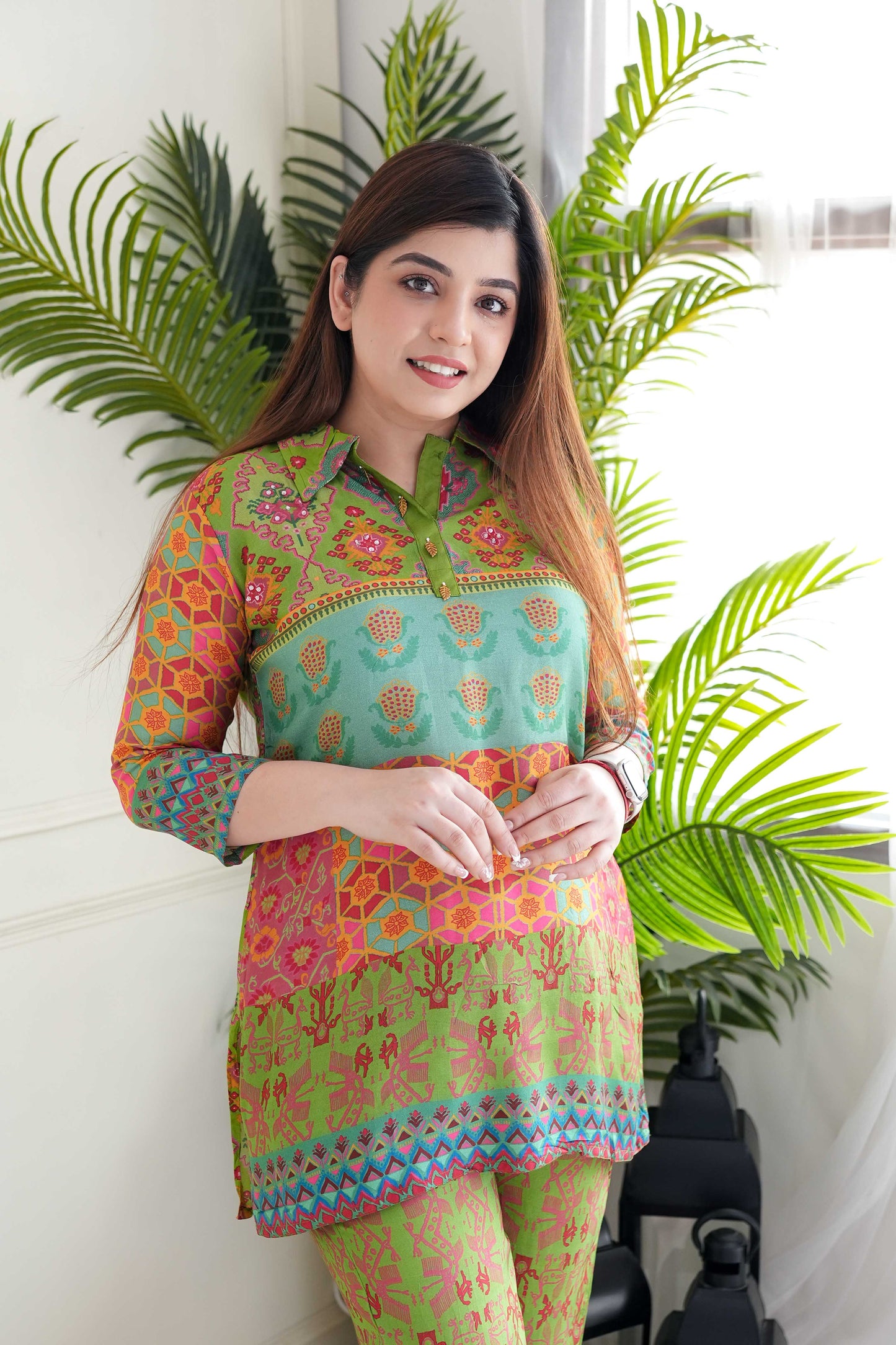 Faryaad Green Digital Print Cordset