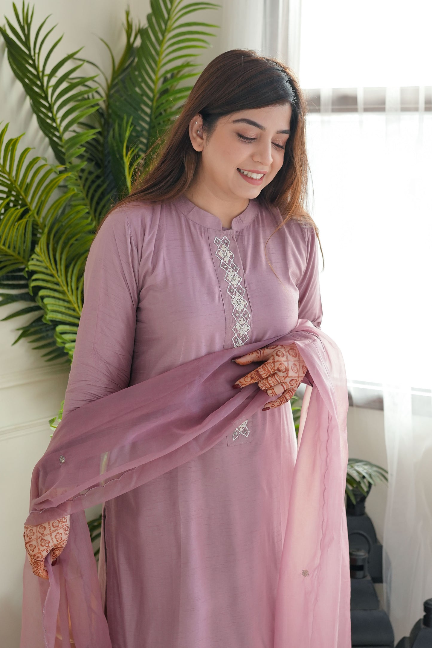 Sia Pink Kurta And Dupatta