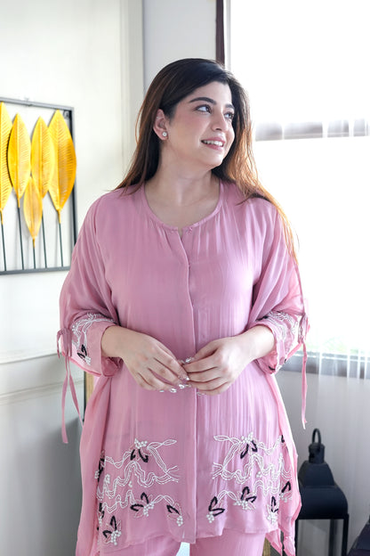 Farhana Embroidred Kaftan Co ord Set