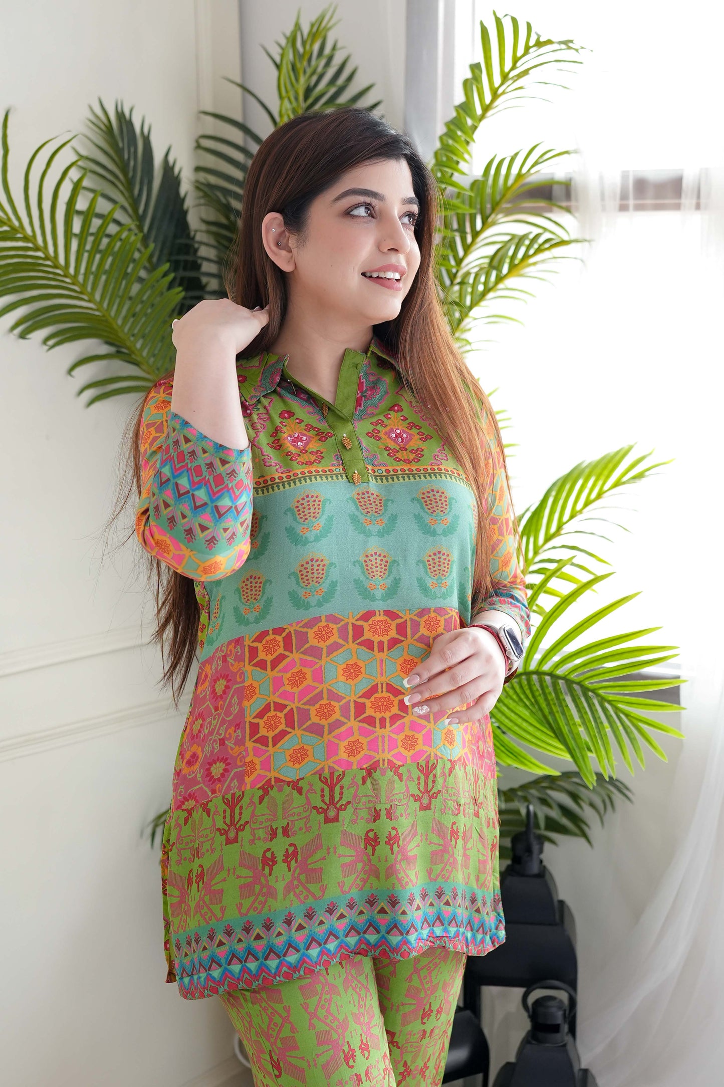 Faryaad Green Digital Print Cordset