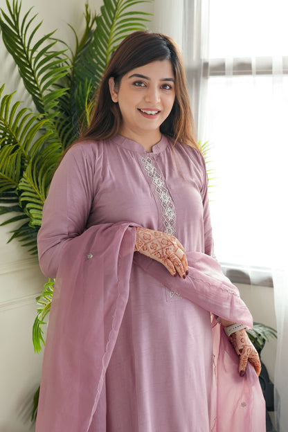 Sia Pink Kurta And Dupatta