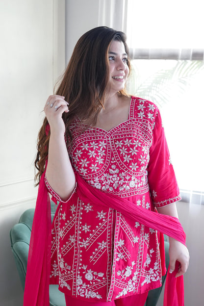 Keerat Pink Sharara Suit Set