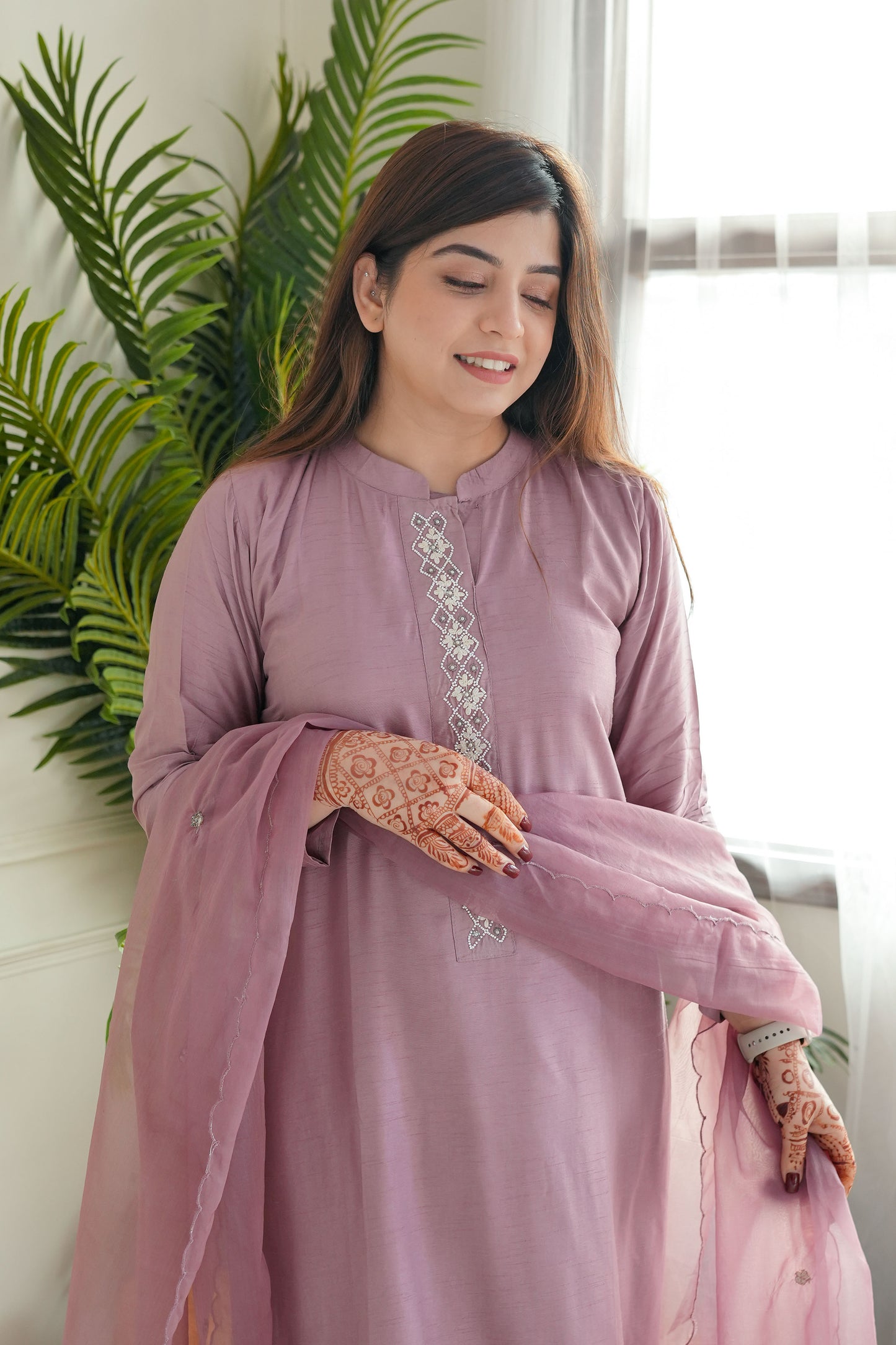 Sia Pink Kurta And Dupatta