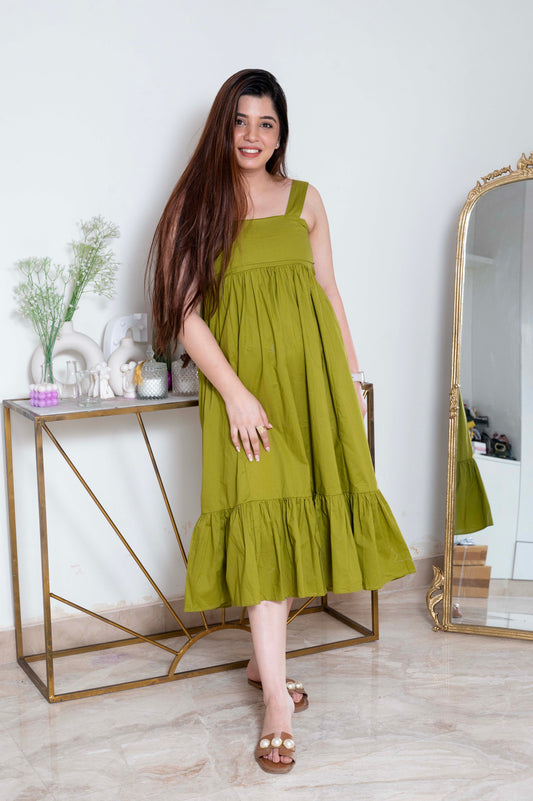 Nelson Green Flare Maxi