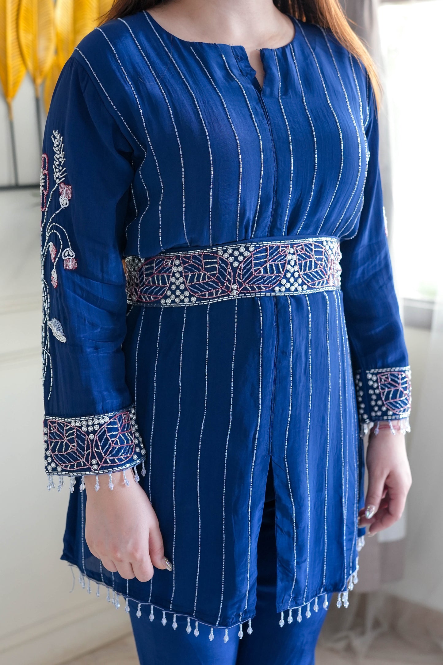 Gauhra Blue Embroidered Co ord Set