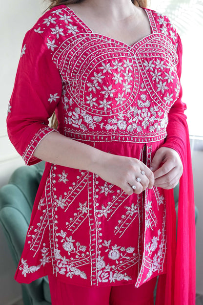 Keerat Pink Sharara Suit Set