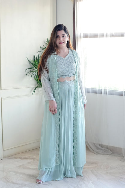 Rafi Embroidered Three Piece Set