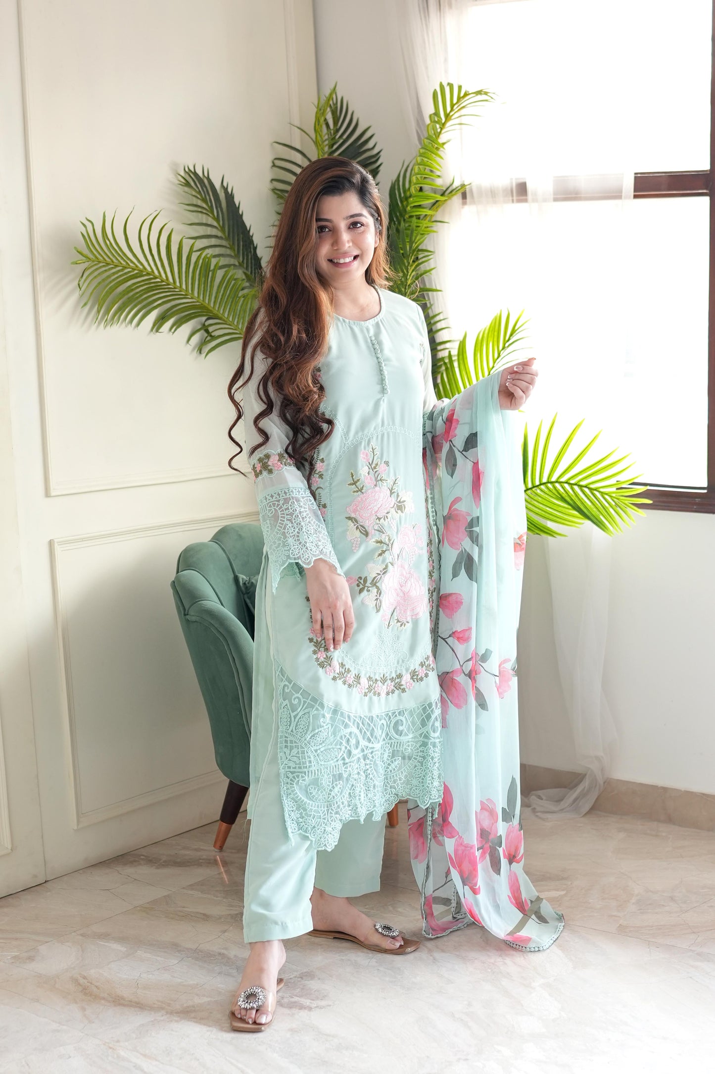 Noor Green Pakistani Suit Set