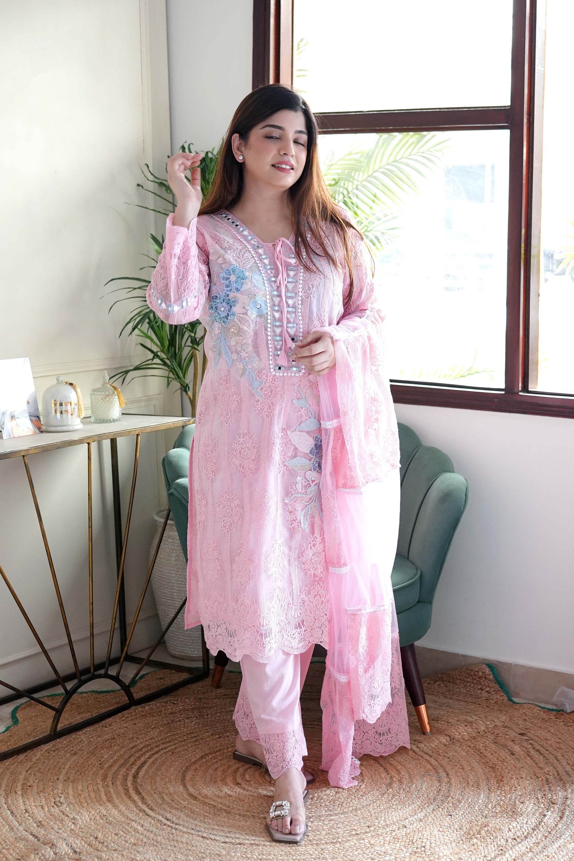 Zoya Pink Pakistani Suit Set