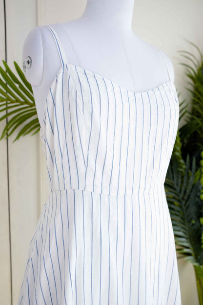 White Striped Dress