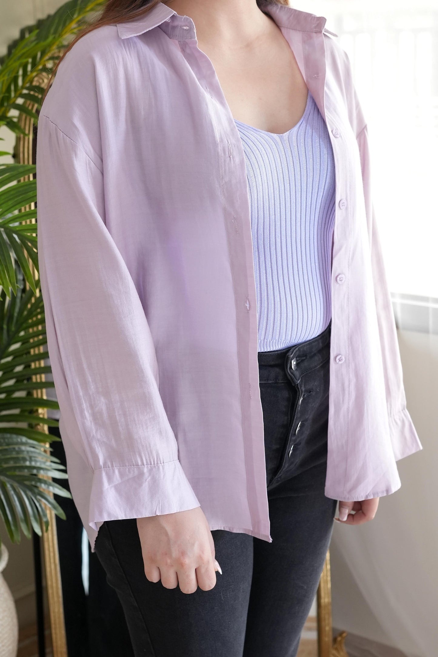 Montana Lavender Shirt With Strap Top