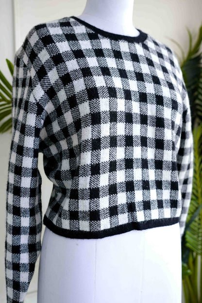 Black and White Check Sweater