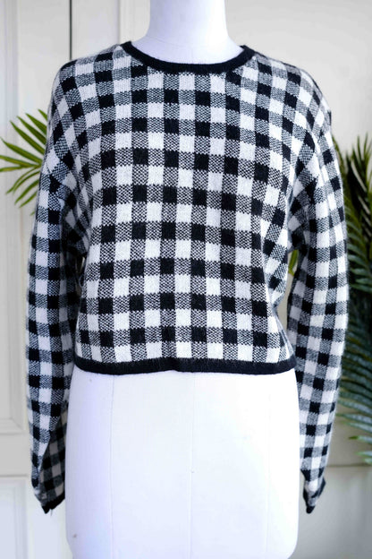 Black and White Check Sweater