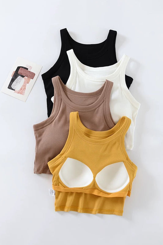 Nexo Crop Tank Top With Inbuilt Bra