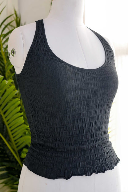 Black Halter Neck Fitted Top