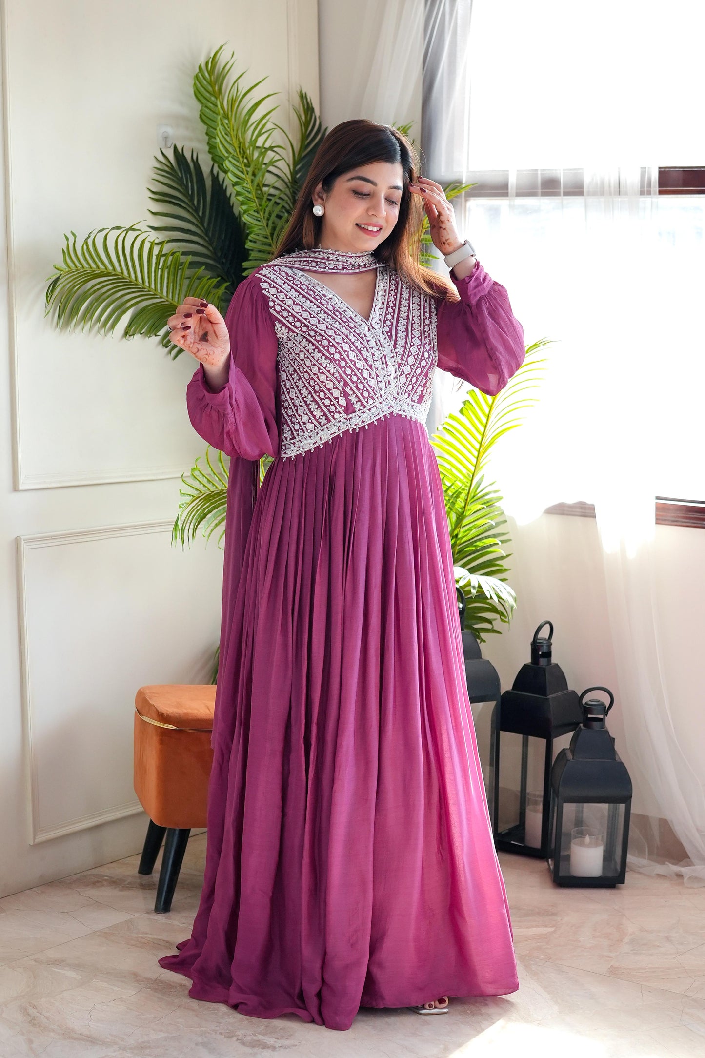 Keeya Pink Voluminous Anarkali