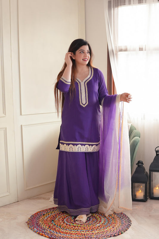 Parvati Purple Suit Set