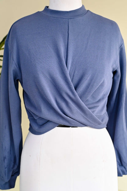 Blue Crop Sweatshirt