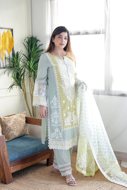 Maheer Schiffli Embroidered Pakistani Suit Set