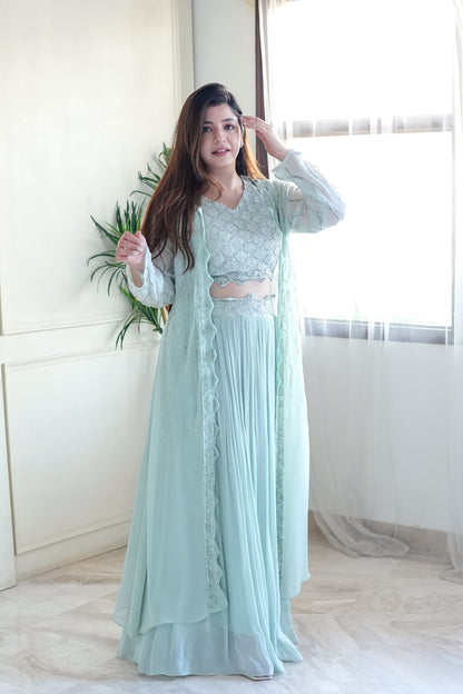 Rafi Embroidered Three Piece Set