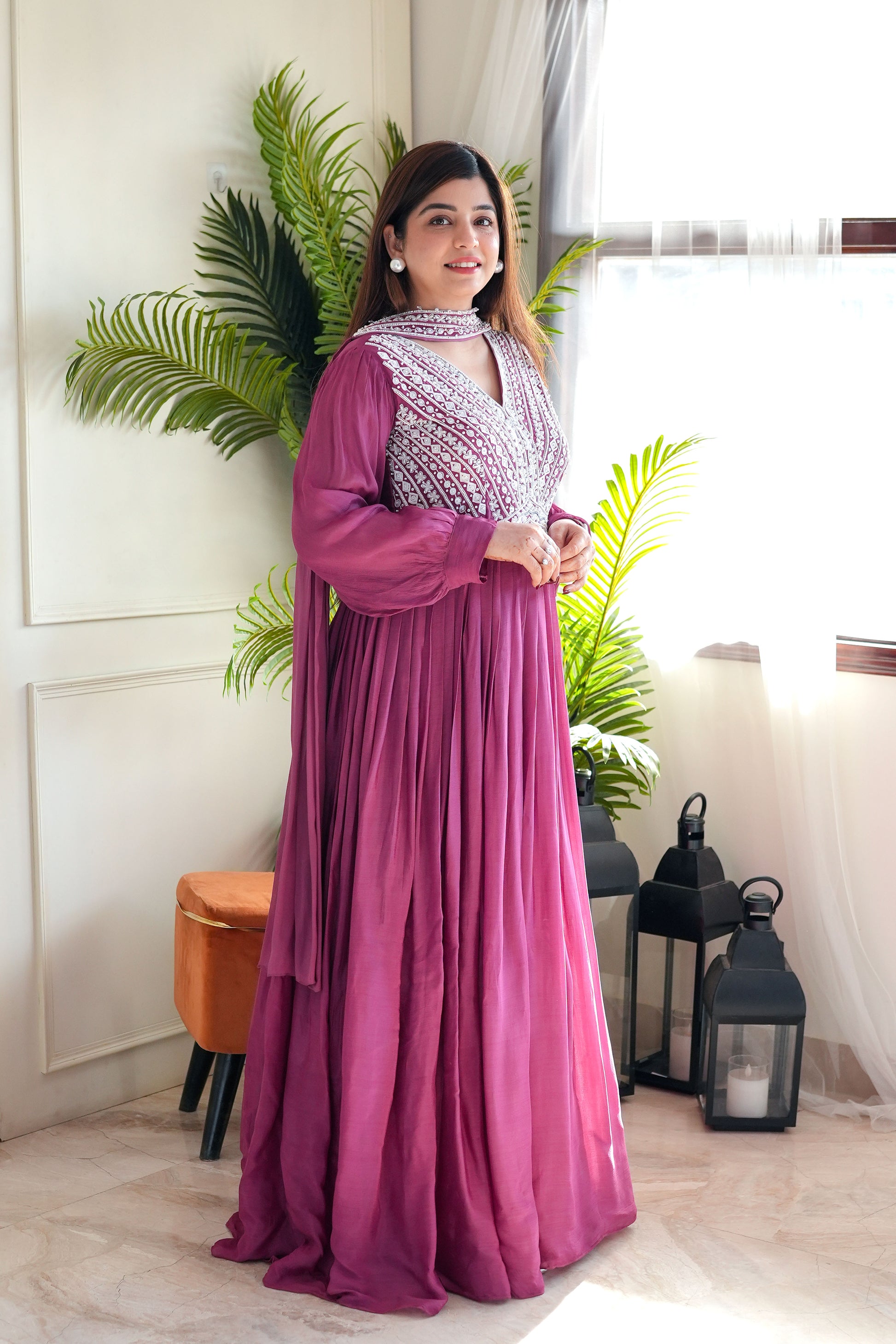 Keeya Pink Voluminous Anarkali