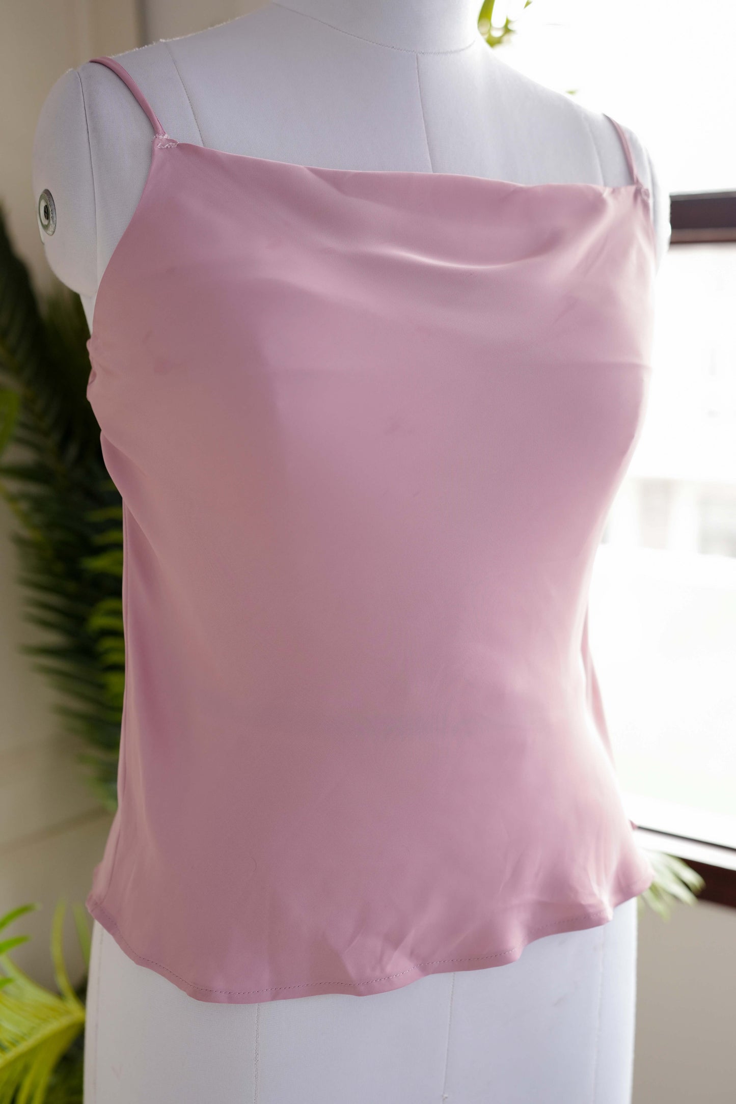 Pink Slip Satin Top