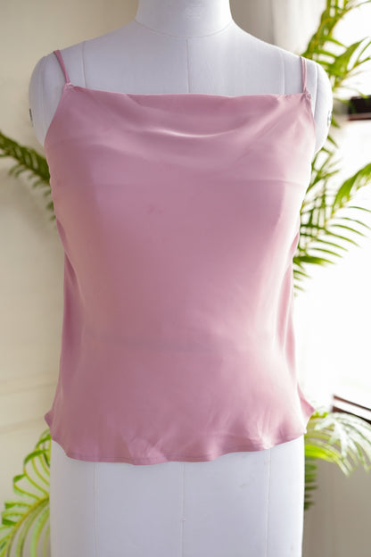 Pink Slip Satin Top