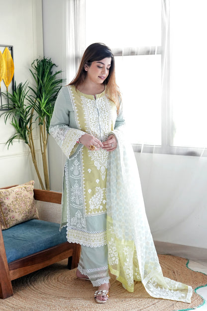 Maheer Schiffli Embroidered Pakistani Suit Set