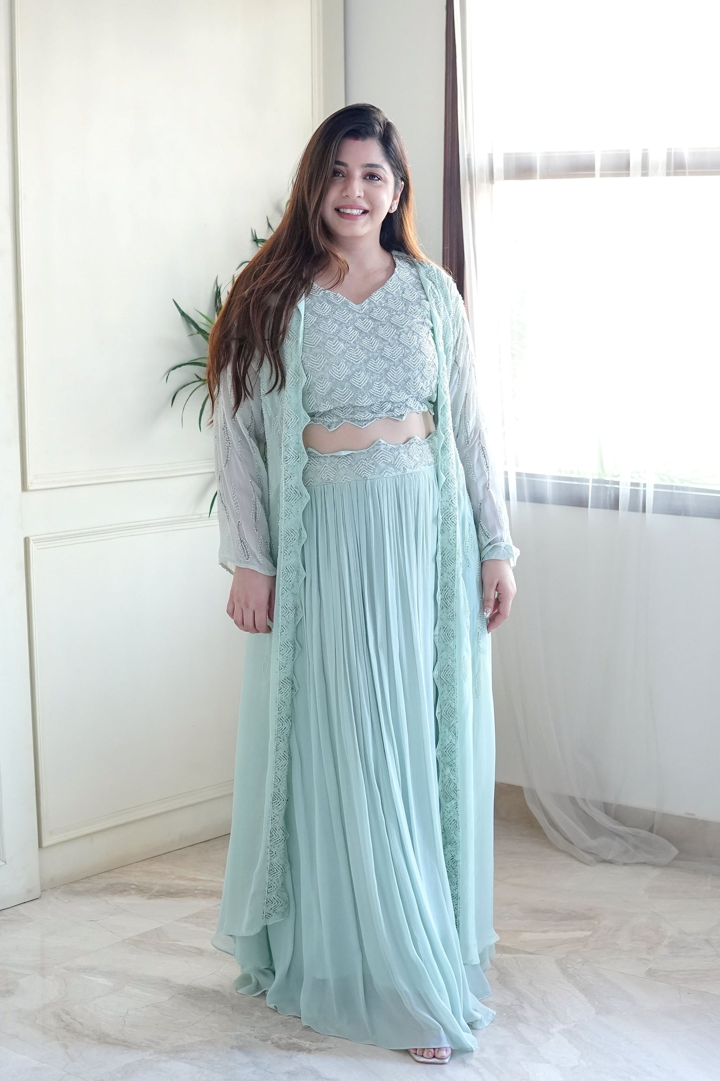 Rafi Embroidered Three Piece Set