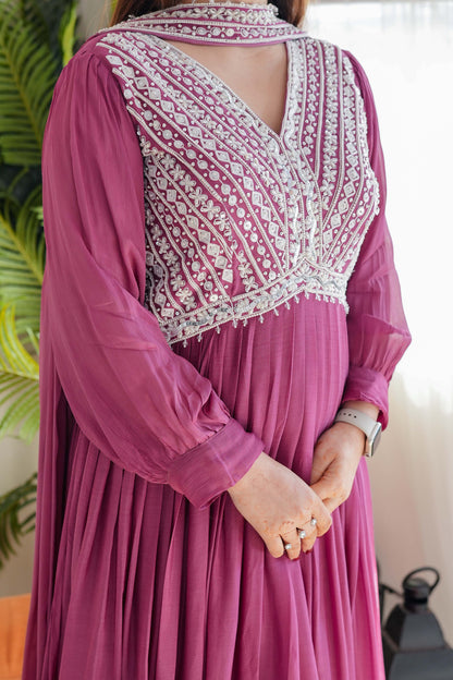 Keeya Pink Voluminous Anarkali