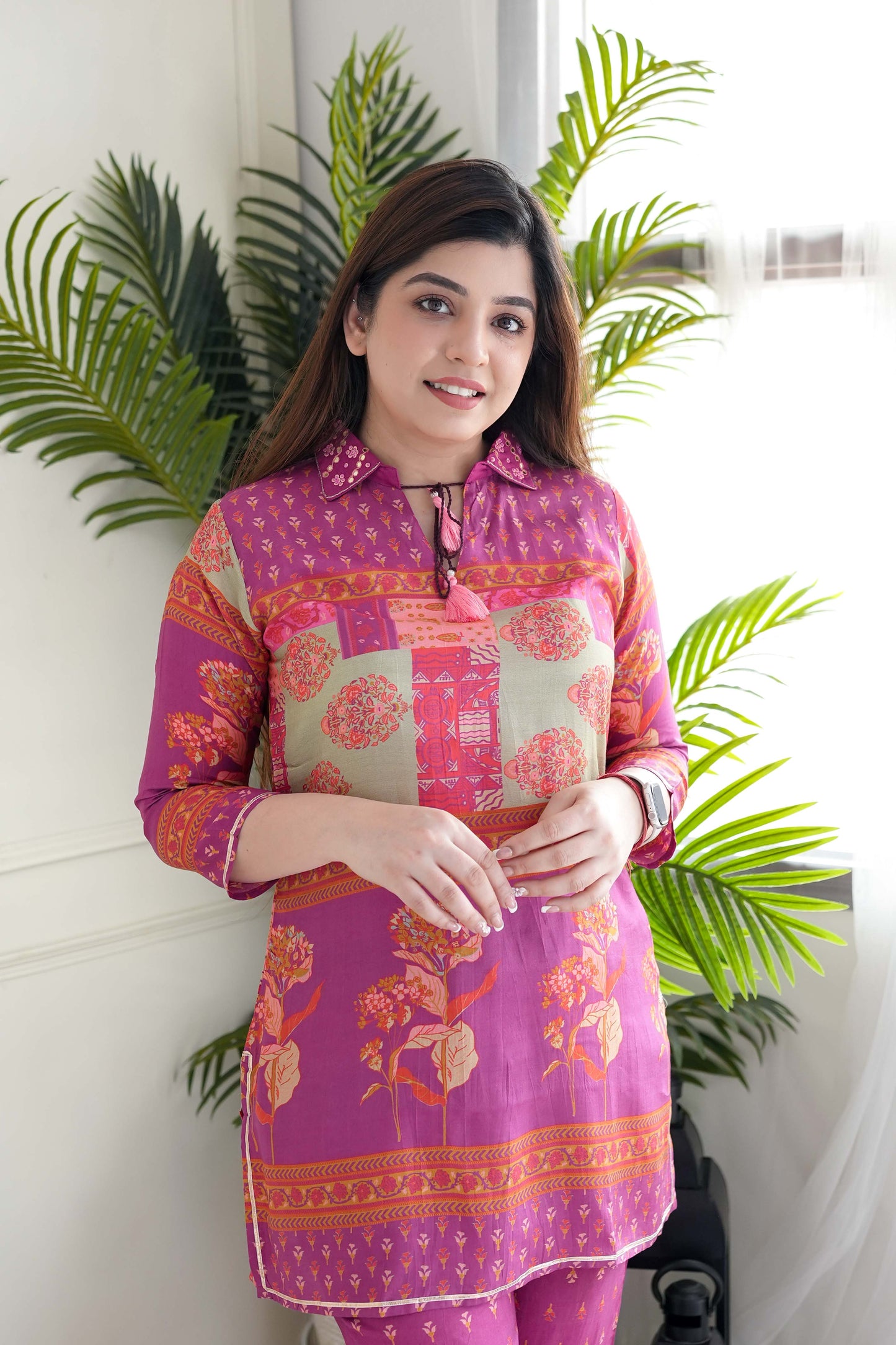 Faryaad Pink Digital Print Cordset