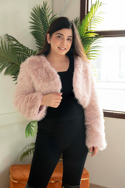 Montana Pink Furr Short Jacket