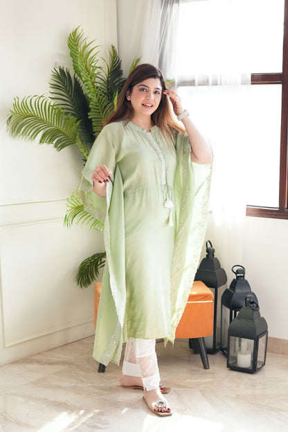 Rai Green Kaftan Set