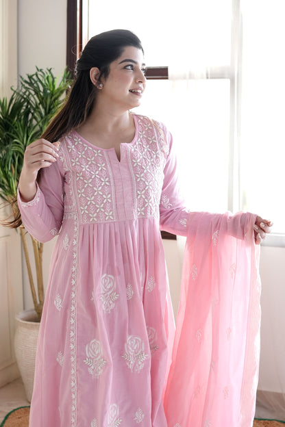 Reva Thread Embroidered Anarkali Set