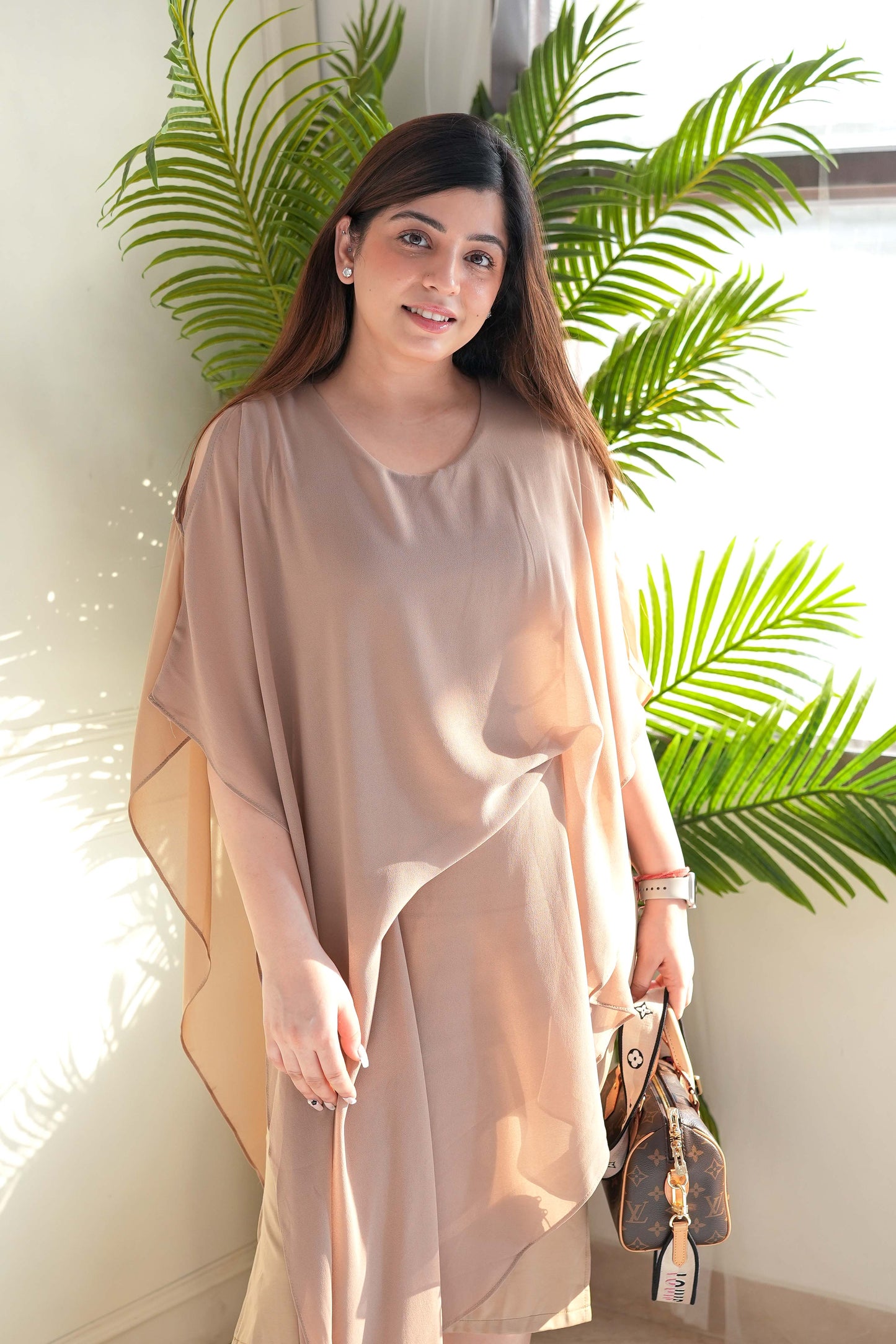 Billie Beige Flowy Dress