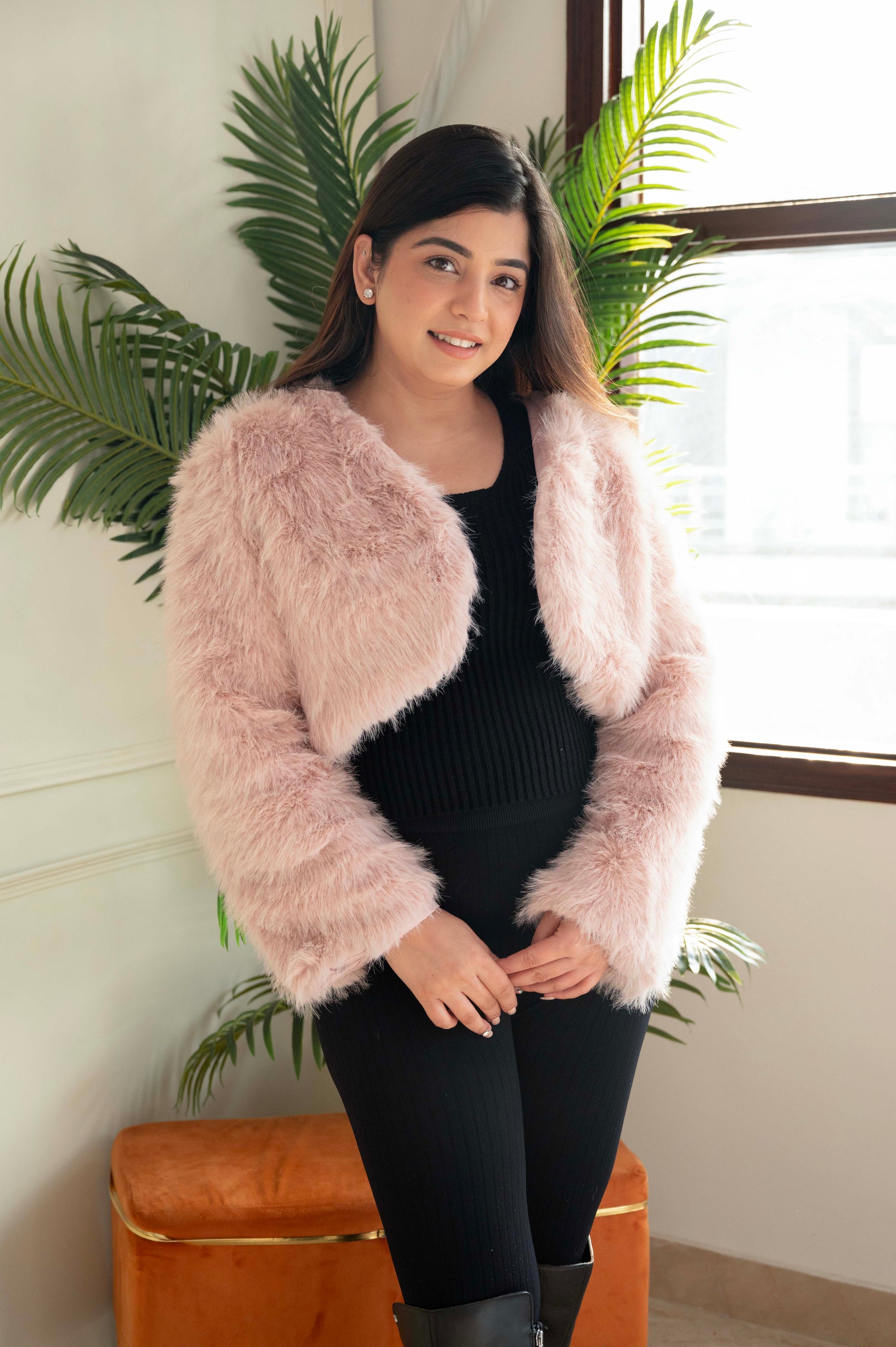 Montana Pink Furr Short Jacket