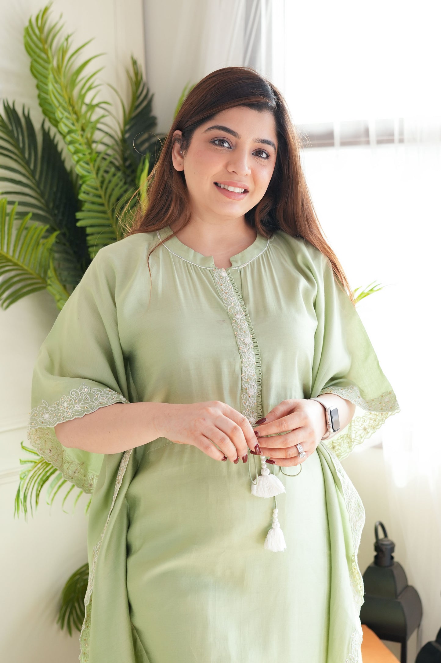 Rai Green Kaftan Set