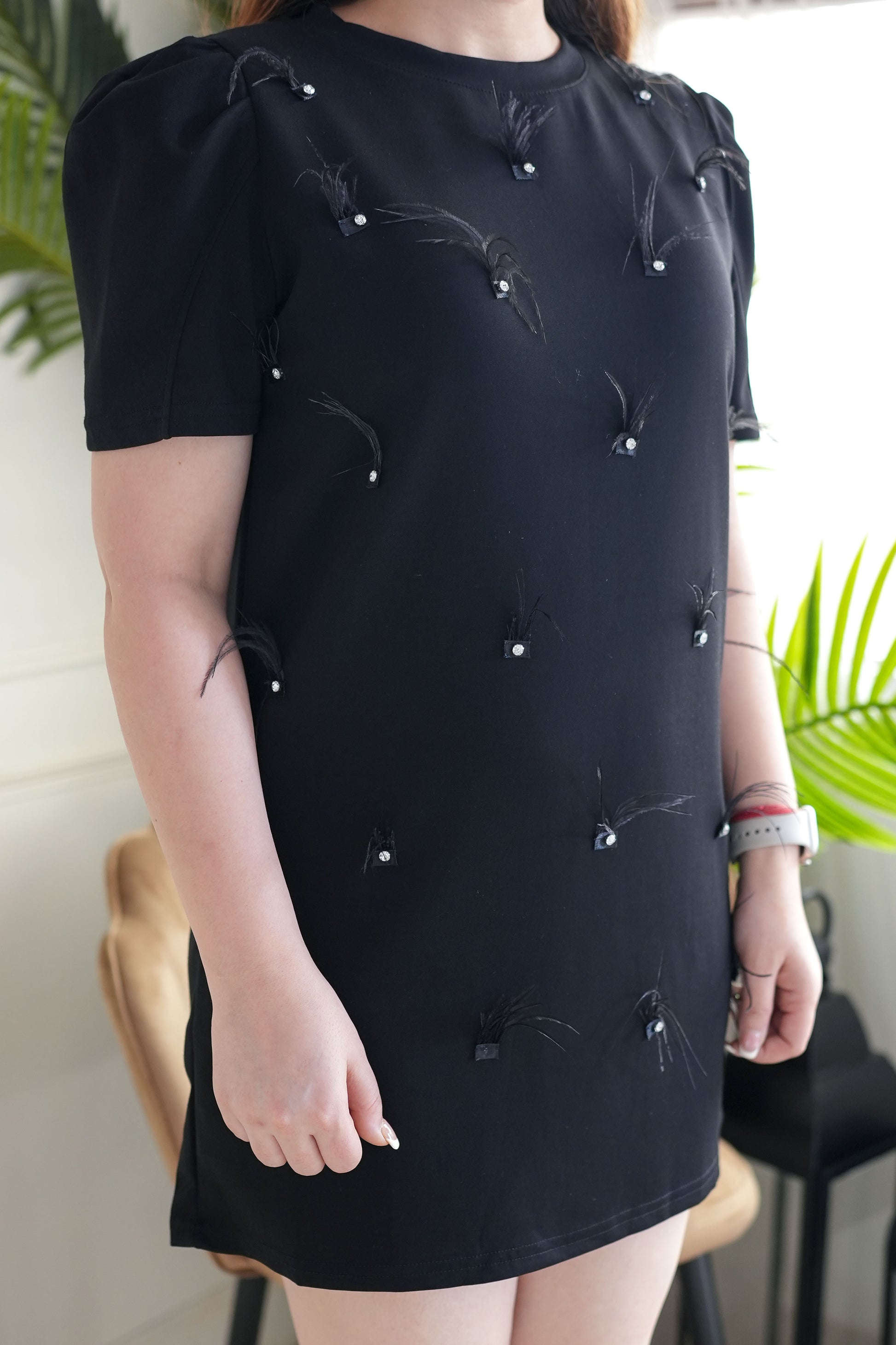 Senate Black Crystal Embellished Dress