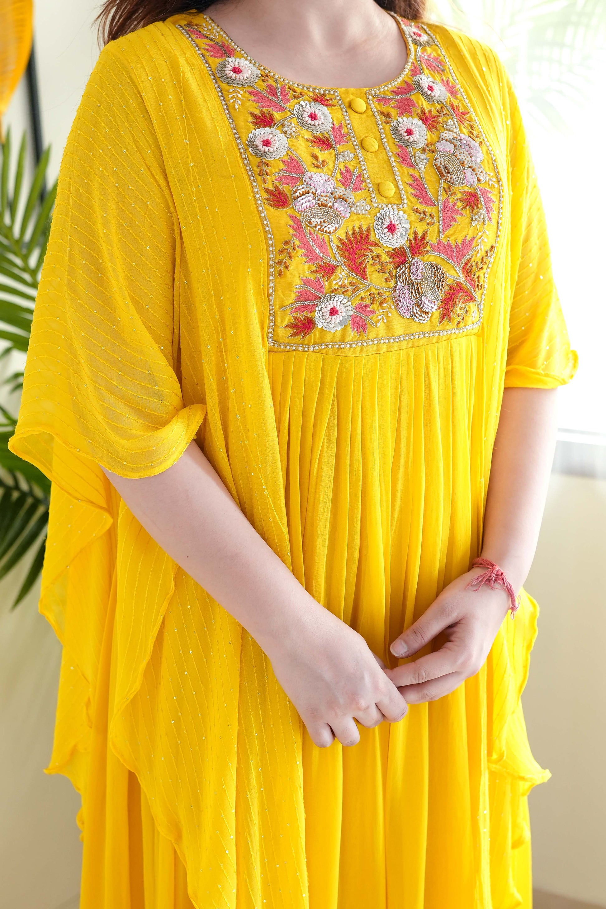 Sehr Embroidered Kaftan Dress