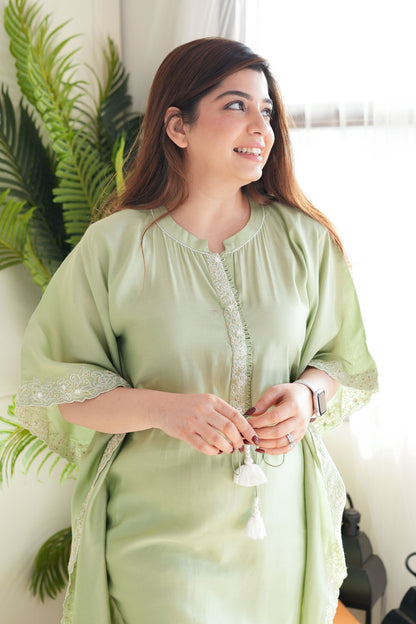 Rai Green Kaftan Set