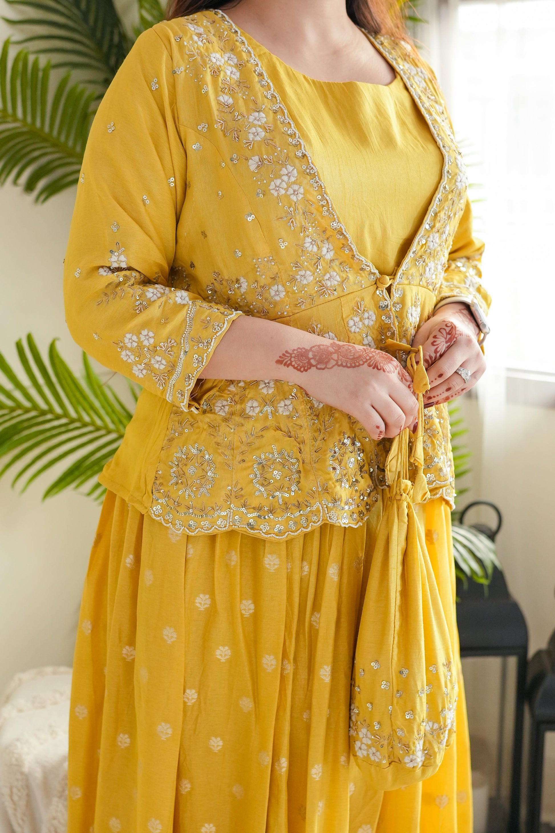 Zeera Yellow Three Piece Set