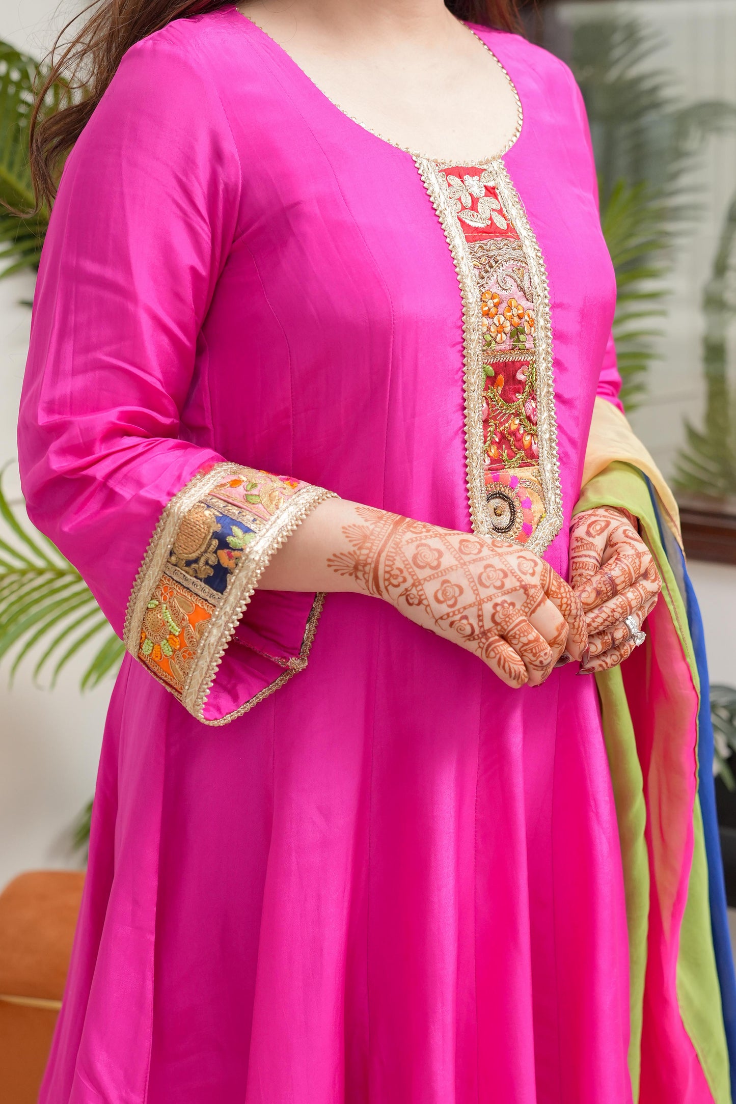 Pink Short Anarkali With Salwar