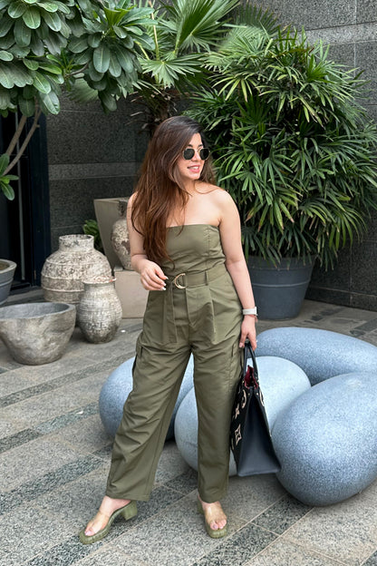 Nilo Olive Tube Jumpsuit