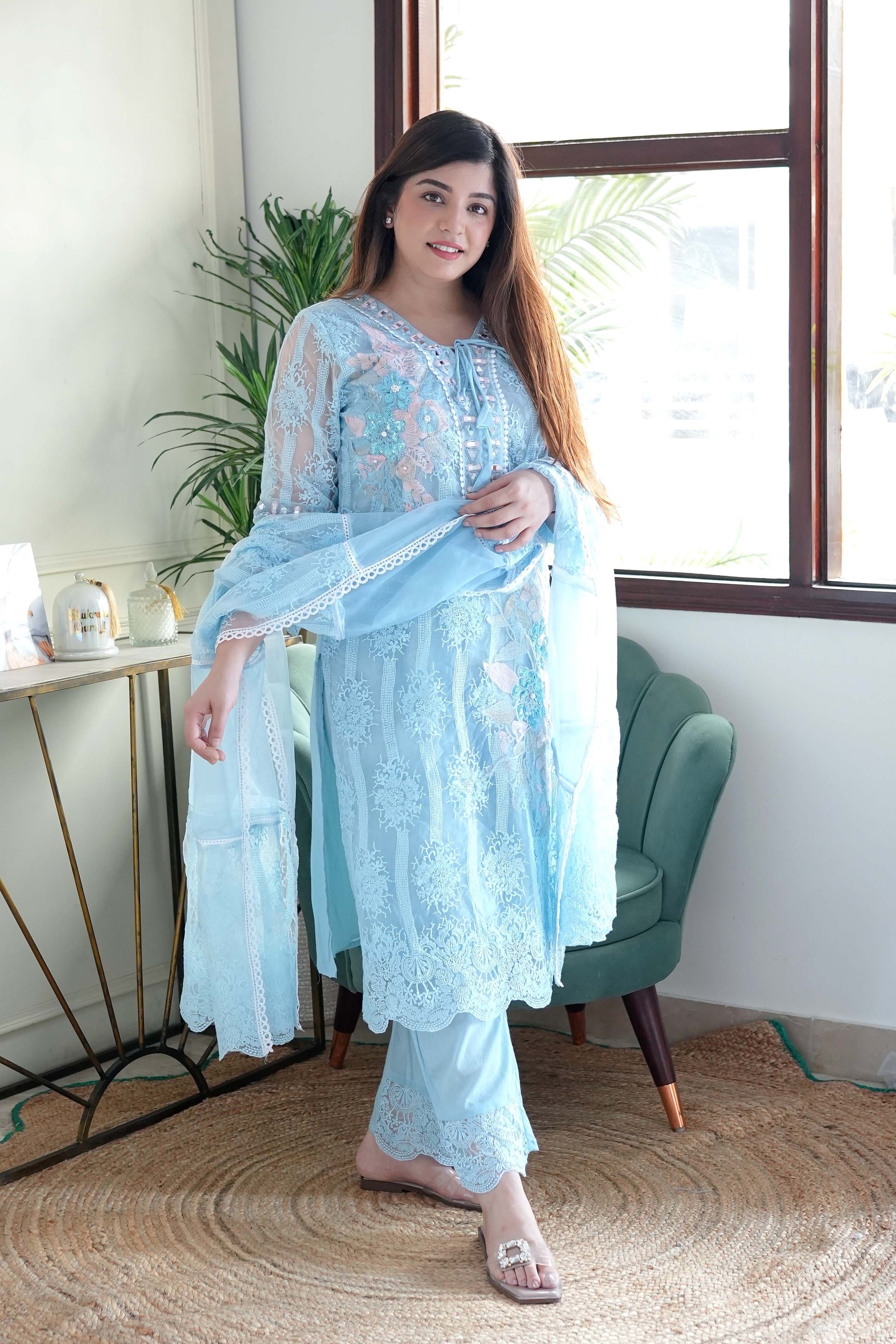 Zoya Blue Pakistani Suit Set